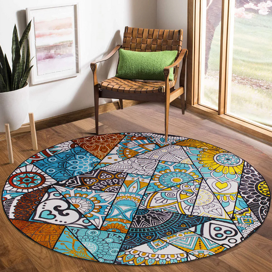 Boho Bloom Round Rug