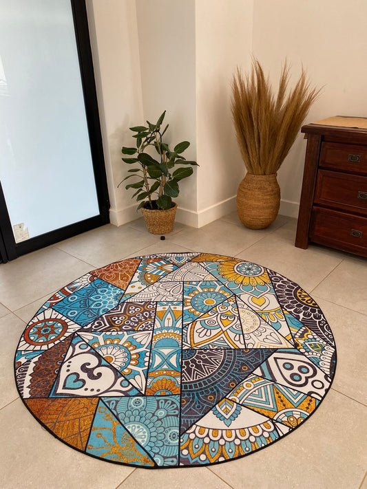 Boho Bloom Round Rug