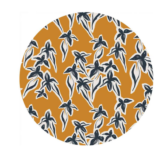 Saffron Bloom Indoor Round Rug