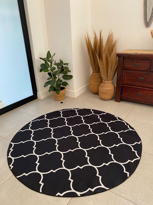 Midnight Mosaic Round Rug